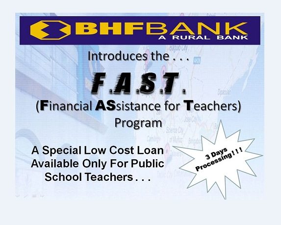 A Special Low Cost Loan Available Only For Public School Teachers BHF 